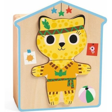 Puzzles Bois - Dressup Mix- 18 pièces - Djeco Puzzles Bois - Dressup Mix- 18 pièces - Djeco