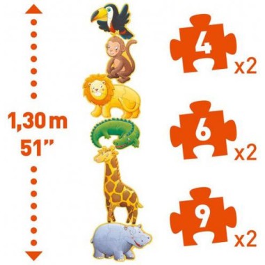 Puzzle geant Ouistiti et ses amis - Jeux classiques - Jeux de société - Djeco Puzzle geant Ouistiti et ses amis - Jeux classiques - Jeux de société - Djeco