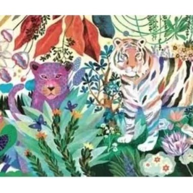 Puzzle Gallery - Rainbow Tigers - Jeu de société - Djeco Puzzle Gallery - Rainbow Tigers - Jeu de société - Djeco