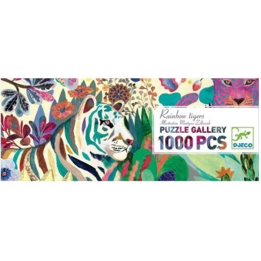 Puzzle Gallery - Rainbow Tigers - Jeu de société - Djeco Puzzle Gallery - Rainbow Tigers - Jeu de société - Djeco