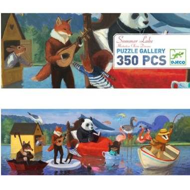 Djeco - Puzzle Gallery - Summer Lake - 350 pcs - Fsc Mix Djeco - Puzzle Gallery - Summer Lake - 350 pcs - Fsc Mix
