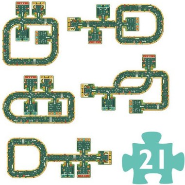 Pop to Play : Routes 21 Pièces - Jeux enfants - Djeco Pop to Play : Routes 21 Pièces - Jeux enfants - Djeco