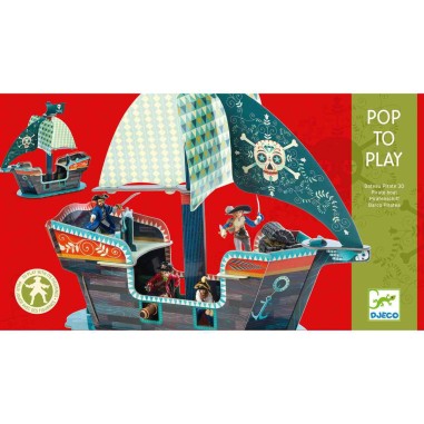 Bateau pirate décor Pop to play 3D - Djeco Bateau pirate décor Pop to play 3D - Djeco
