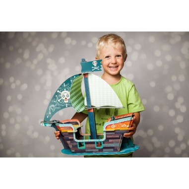 Bateau pirate décor Pop to play 3D - Djeco Bateau pirate décor Pop to play 3D - Djeco