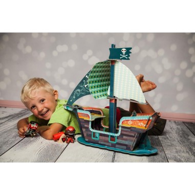 Bateau pirate décor Pop to play 3D - Djeco Bateau pirate décor Pop to play 3D - Djeco