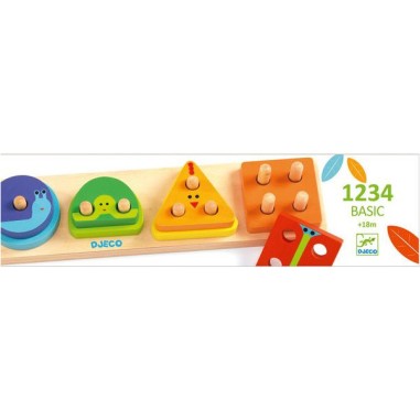 Puzzle Bois 1234 Basic et Ludique Enfant - 18 Mois - Djeco