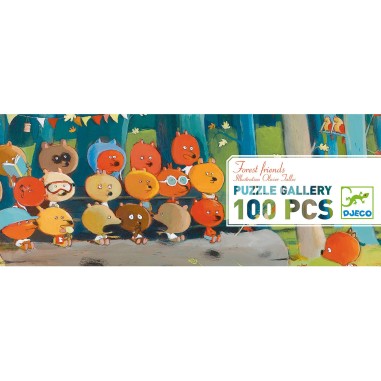 Djeco - Puzzle Gallery - Forest friends - 100 pcs - Fsc Mix Djeco - Puzzle Gallery - Forest friends - 100 pcs - Fsc Mix