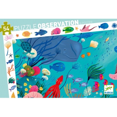 Djeco - Puzzle observation - Aquatique - 54 pcs - Fsc Mix Djeco - Puzzle observation - Aquatique - 54 pcs - Fsc Mix