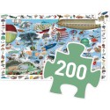 Puzzle observation Aéro club - avions - enfant 200 pièces Djeco