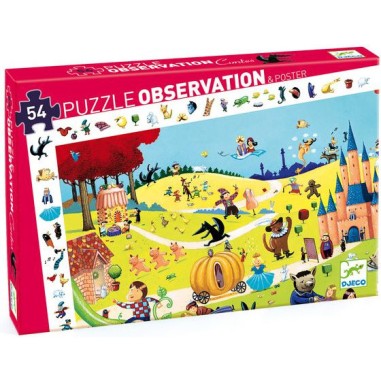 Puzzle observation - Les contes - 54 pièces - Jeux classiques - Jeux de société - Djeco