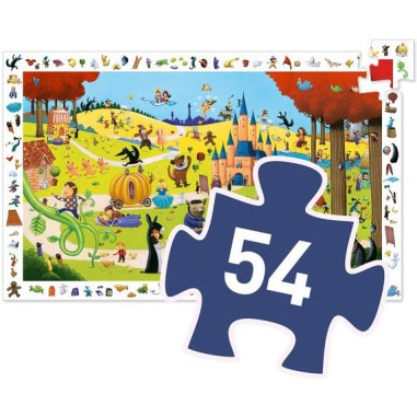 Puzzle observation - Les contes - 54 pièces - Jeux classiques - Jeux de société - Djeco Puzzle observation - Les contes - 54 pièces - Jeux classiques - Jeux de société - Djeco