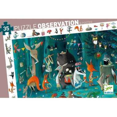 Puzzle Observation - L'Orchestre - 35 Pièces - Jeux de société Enfants - Djeco Puzzle Observation - L'Orchestre - 35 Pièces - Jeux de société Enfants - Djeco