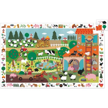 Puzzle 35 pièces - puzzle observation : la ferme - djeco - Djeco Puzzle 35 pièces - puzzle observation : la ferme - djeco - Djeco