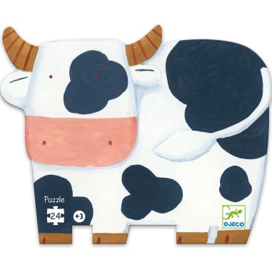 Puzzle Silhouette - Les vaches à la ferme- 24 pièces - Jeux classiques - Jeux de société - Djeco Puzzle Silhouette - Les vaches à la ferme- 24 pièces - Jeux classiques - Jeux de société - Djeco
