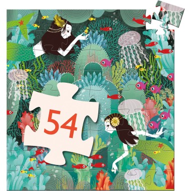 Puzzle Silhouette - Paradis Aquatique - 54 Pièces - Jeux classiques - Djeco Puzzle Silhouette - Paradis Aquatique - 54 Pièces - Jeux classiques - Djeco