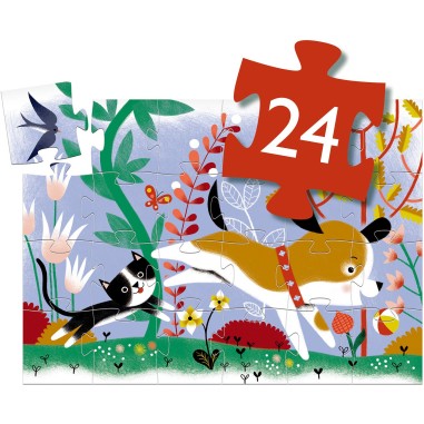 Puzzle Silhouette : Firmin Petit Chien – 24 Pièces - Jeux enfants - Djeco Puzzle Silhouette : Firmin Petit Chien – 24 Pièces - Jeux enfants - Djeco