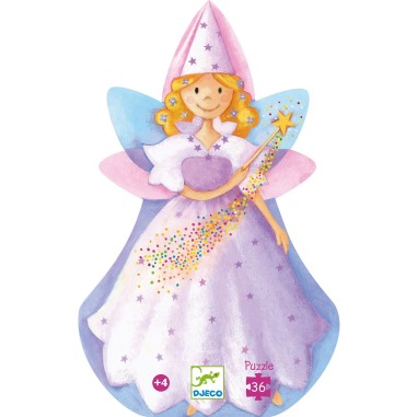 Puzzle silhouette - La fée et la licorne- 36 pièces - Jeux classiques - Jeux de société - Djeco Puzzle silhouette - La fée et la licorne- 36 pièces - Jeux classiques - Jeux de société - Djeco