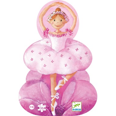 Puzzle silhouette - La ballerine à la fleur- 36 pièces - Jeux classiques - Jeux de société - Djeco Puzzle silhouette - La ballerine à la fleur- 36 pièces - Jeux classiques - Jeux de société - Djeco