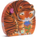 Puzzle la balade du tigre de Djeco - 24 pcs - Boite silhouette