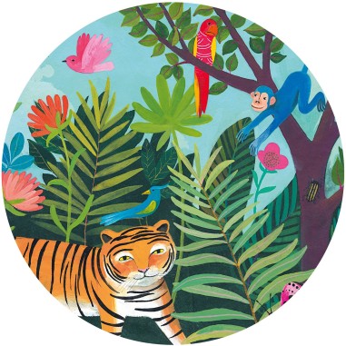 Puzzle la balade du tigre de Djeco - 24 pcs - Boite silhouette Puzzle la balade du tigre de Djeco - 24 pcs - Boite silhouette