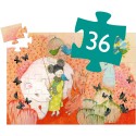 Puzzle Silhouette - Kokeshi – 36 Pièces - Jeux de société Enfants - Djeco