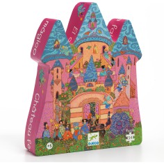 Puzzle silhouette - Château Féerique- 54 pièces - Jeux classiques - Jeux de société - Djeco