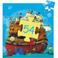 Puzzle silhouette - Le bateau de Barberousse- 54 pièces - Jeux classiques - Jeux de société - Djeco 2