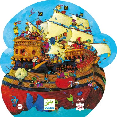 Puzzle silhouette - Le bateau de Barberousse- 54 pièces - Jeux classiques - Jeux de société - Djeco Puzzle silhouette - Le bateau de Barberousse- 54 pièces - Jeux classiques - Jeux de société - Djeco