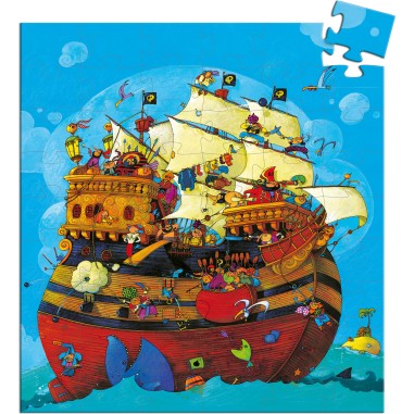 Puzzle silhouette - Le bateau de Barberousse- 54 pièces - Jeux classiques - Jeux de société - Djeco Puzzle silhouette - Le bateau de Barberousse- 54 pièces - Jeux classiques - Jeux de société - Djeco