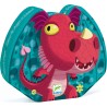 Puzzle Silhouette – Edmond le Dragon – 24 Pièces - Jeux enfants - Djeco