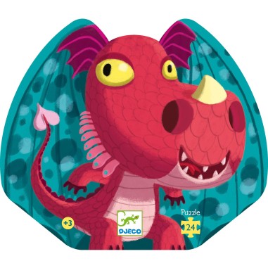 Puzzle Silhouette – Edmond le Dragon – 24 Pièces - Jeux enfants - Djeco Puzzle Silhouette – Edmond le Dragon – 24 Pièces - Jeux enfants - Djeco