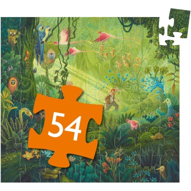 Puzzle Silhouette : Dans la Jungle – 54 Pièces - Jeux de société - Djeco Puzzle Silhouette : Dans la Jungle – 54 Pièces - Jeux de société - Djeco