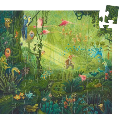 Puzzle Silhouette : Dans la Jungle – 54 Pièces - Jeux de société - Djeco Puzzle Silhouette : Dans la Jungle – 54 Pièces - Jeux de société - Djeco