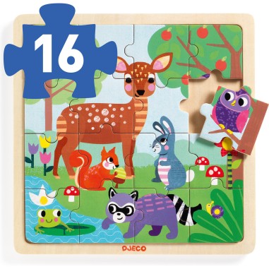 Puzzle cadre 16 pièces : puzzlo forest - djeco - Djeco Puzzle cadre 16 pièces : puzzlo forest - djeco - Djeco