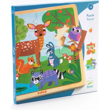 Puzzle cadre 16 pièces : puzzlo forest - djeco - Djeco Puzzle cadre 16 pièces : puzzlo forest - djeco - Djeco