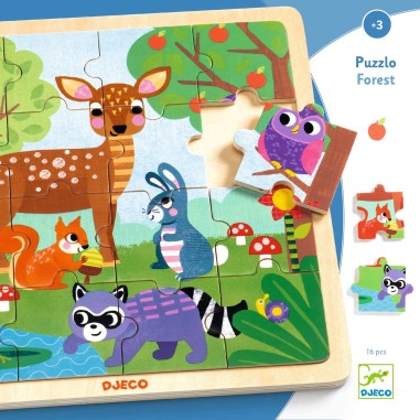 Puzzle cadre 16 pièces : puzzlo forest - djeco - Djeco Puzzle cadre 16 pièces : puzzlo forest - djeco - Djeco