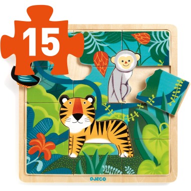 Puzzlo Jungle - Jeu de société - Djeco Puzzlo Jungle - Jeu de société - Djeco