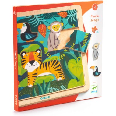 Puzzlo Jungle - Jeu de société - Djeco Puzzlo Jungle - Jeu de société - Djeco