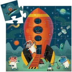 Puzzle Navette Spatiale avec Boite Silhouette de 16 Pièces by Djeco 2