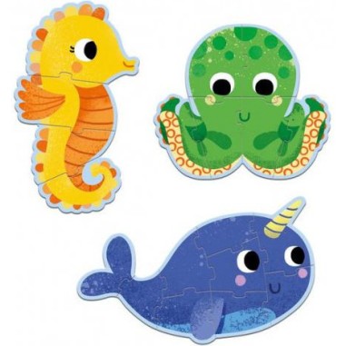 Primo Puzzle - Dans la Mer - Jeux de société Enfants - Djeco Primo Puzzle - Dans la Mer - Jeux de société Enfants - Djeco