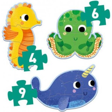 Primo Puzzle - Dans la Mer - Jeux de société Enfants - Djeco Primo Puzzle - Dans la Mer - Jeux de société Enfants - Djeco