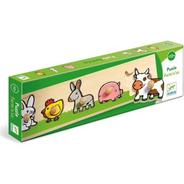Puzzle boutons Farm n co - Jeux classiques - Jeux de société - Djeco Puzzle boutons Farm n co - Jeux classiques - Jeux de société - Djeco