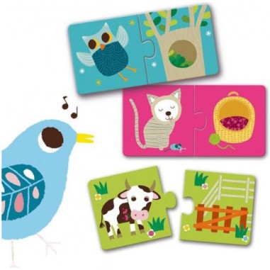 Puzzle duo habitat - jouet d'éveil et éducatif - Djeco Puzzle duo habitat - jouet d'éveil et éducatif - Djeco