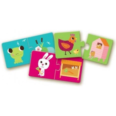 Puzzle duo habitat - jouet d'éveil et éducatif - Djeco Puzzle duo habitat - jouet d'éveil et éducatif - Djeco