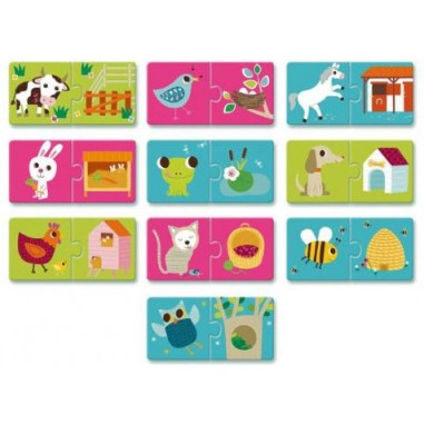 Puzzle duo habitat - jouet d'éveil et éducatif - Djeco Puzzle duo habitat - jouet d'éveil et éducatif - Djeco