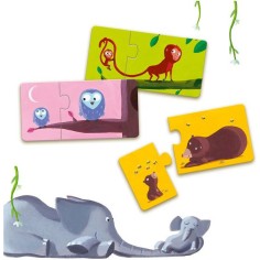 Puzzle duo maman bébé - jouet d'éveil et éducatif - Djeco 2