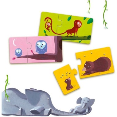 Puzzle duo maman bébé - jouet d'éveil et éducatif - Djeco Puzzle duo maman bébé - jouet d'éveil et éducatif - Djeco
