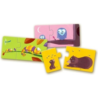 Puzzle duo maman bébé - jouet d'éveil et éducatif - Djeco Puzzle duo maman bébé - jouet d'éveil et éducatif - Djeco