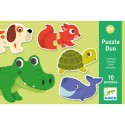 Puzzle duo animaux - jouet d'éveil et éducatif - Djeco