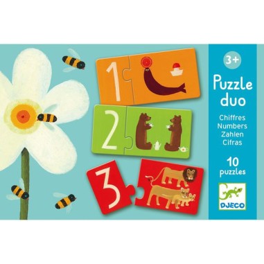 Puzzle duo chiffres - jouet d'éveil et éducatif - Djeco Puzzle duo chiffres - jouet d'éveil et éducatif - Djeco